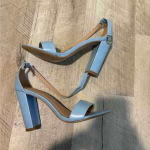 Blue one strap heels